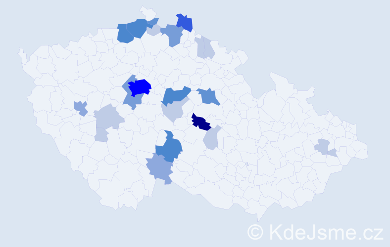 Příjmení: 'Cimpl', počet výskytů 71 v celé ČR