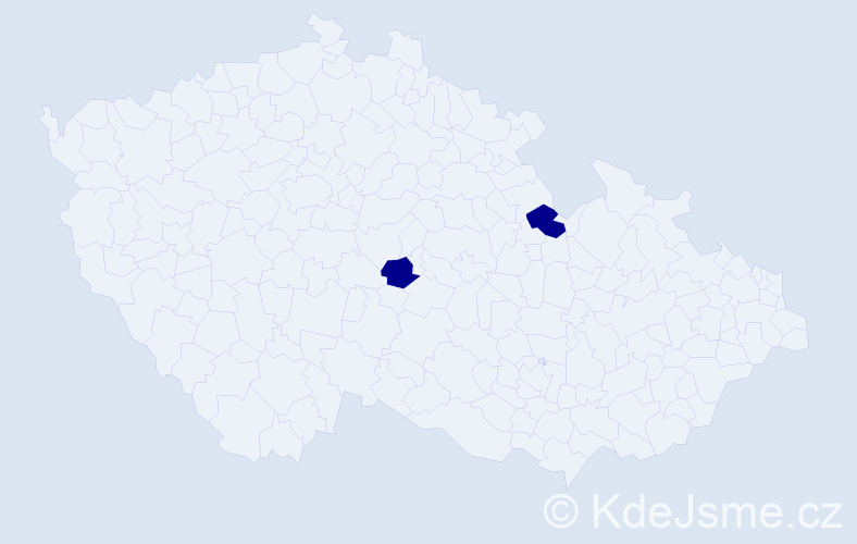 Příjmení: 'Ulybinová', počet výskytů 2 v celé ČR