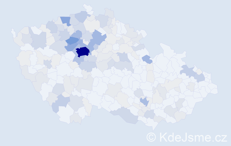 Příjmení: 'Rubeš', počet výskytů 672 v celé ČR
