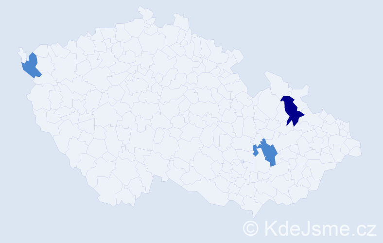 Příjmení: 'Trchala', počet výskytů 5 v celé ČR