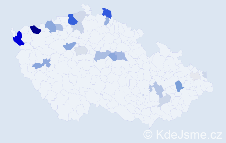 Příjmení: 'Červeňak', počet výskytů 67 v celé ČR