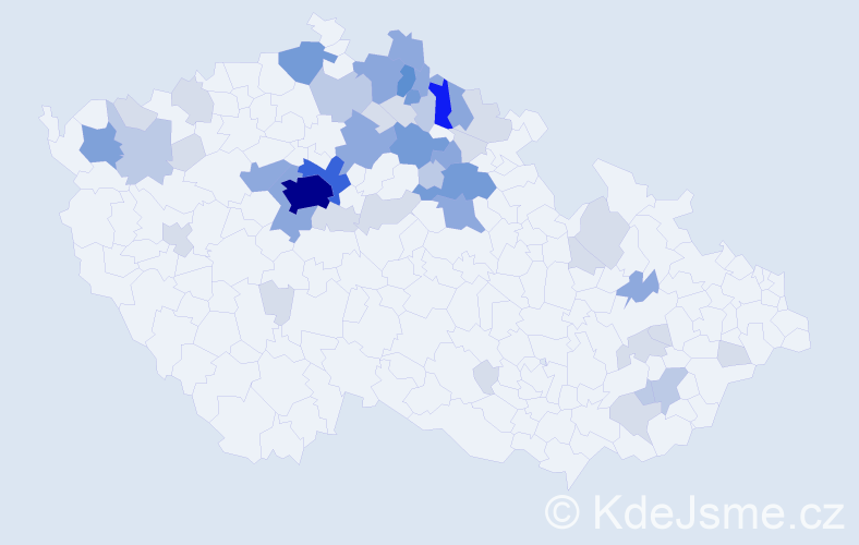 Příjmení: 'Machačka', počet výskytů 145 v celé ČR