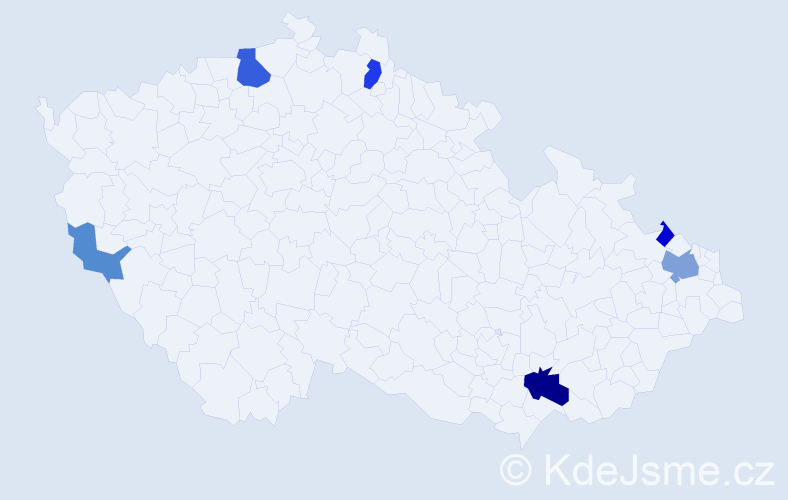 Příjmení: 'Rupec', počet výskytů 13 v celé ČR