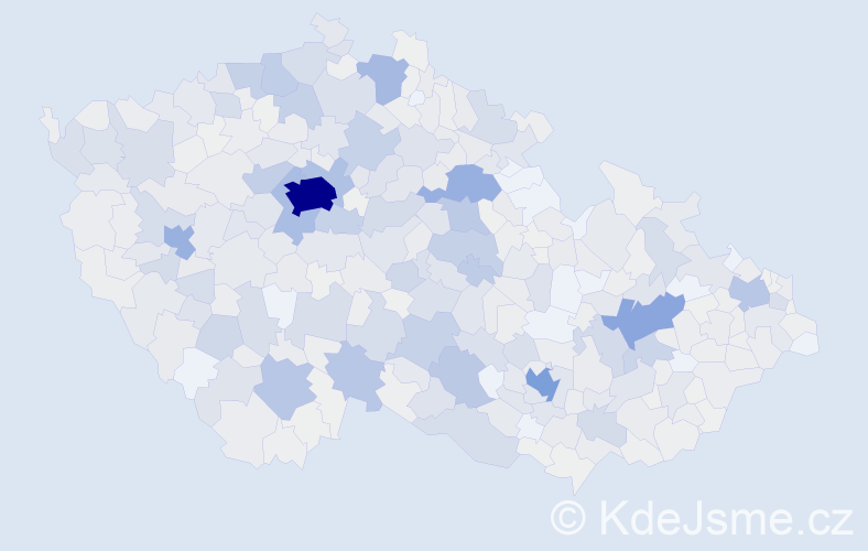 Příjmení: 'Vodička', počet výskytů 2659 v celé ČR