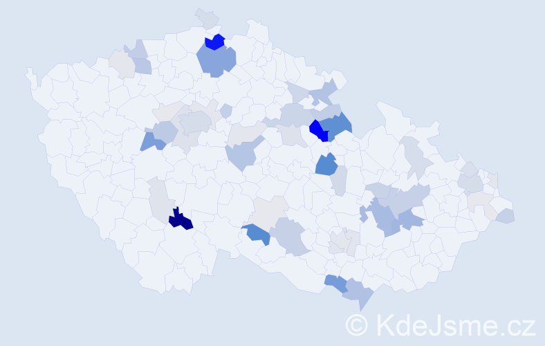 Příjmení: 'Otčenášek', počet výskytů 152 v celé ČR