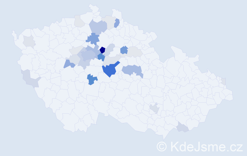 Příjmení: 'Kapička', počet výskytů 92 v celé ČR