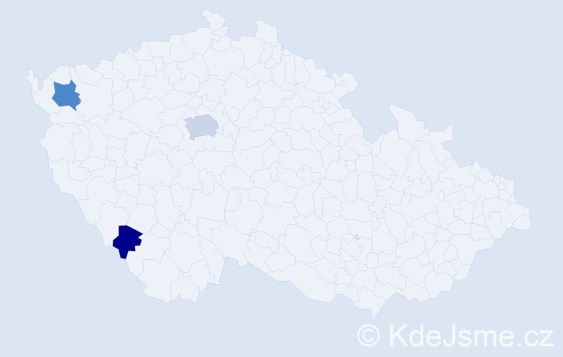 Příjmení: 'Arce', počet výskytů 6 v celé ČR