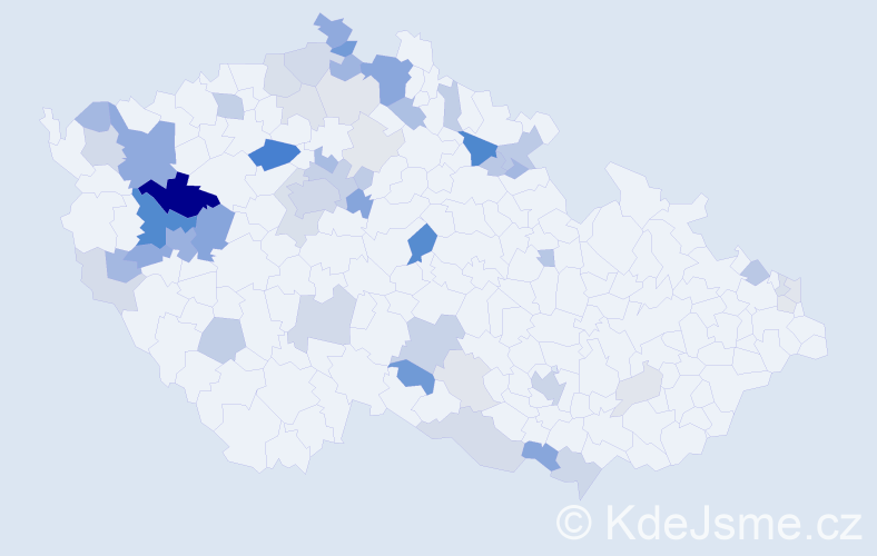 Příjmení: 'Vébrová', počet výskytů 167 v celé ČR