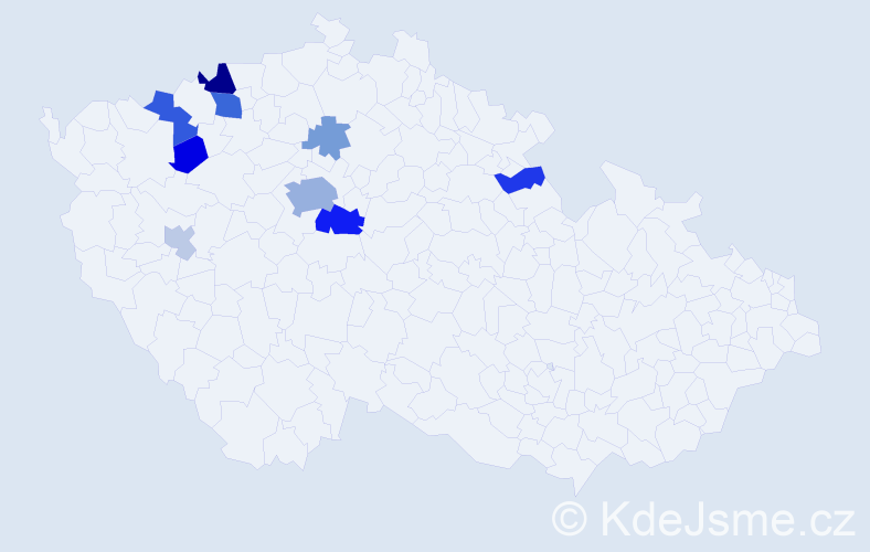 Příjmení: 'Alferiová', počet výskytů 24 v celé ČR