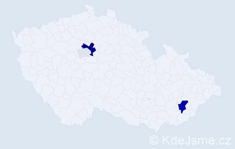 Příjmení: 'Fujáček', počet výskytů 7 v celé ČR