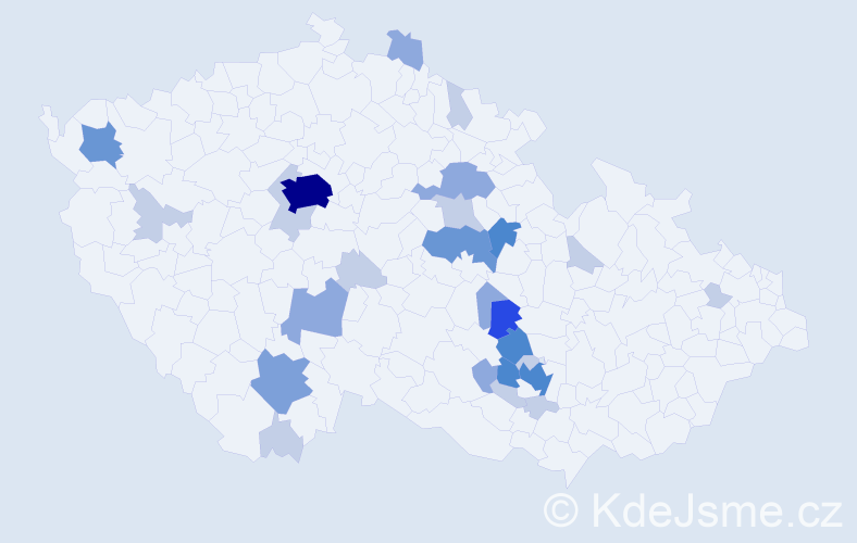 Příjmení: 'Sys', počet výskytů 70 v celé ČR