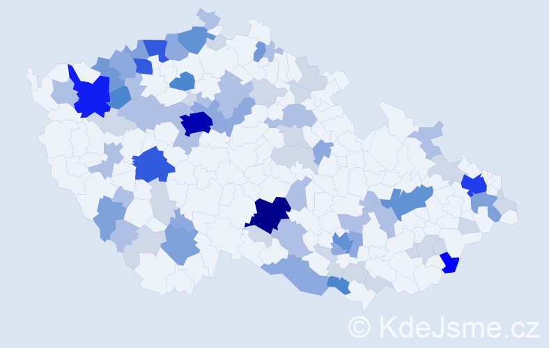 Příjmení: 'Ritter', počet výskytů 245 v celé ČR