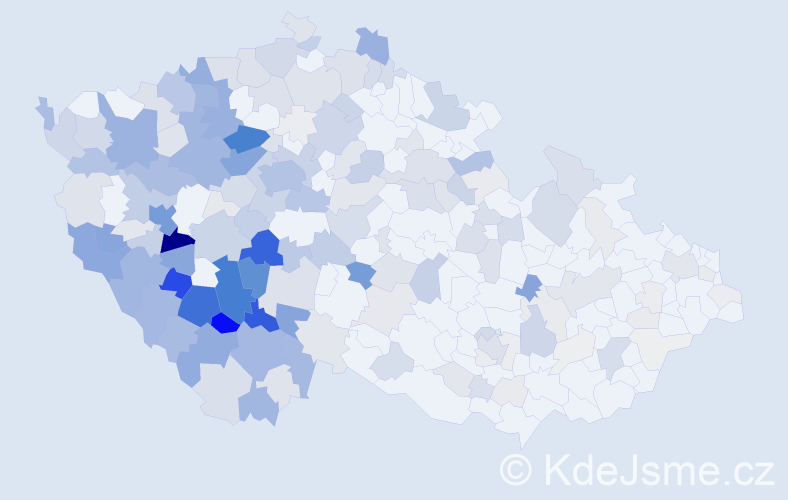 Příjmení: 'Bečvář', počet výskytů 954 v celé ČR