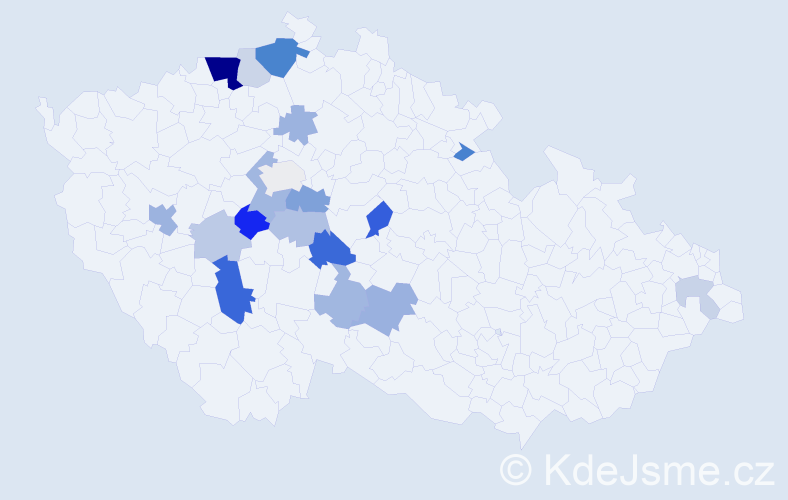 Příjmení: 'Kunte', počet výskytů 44 v celé ČR