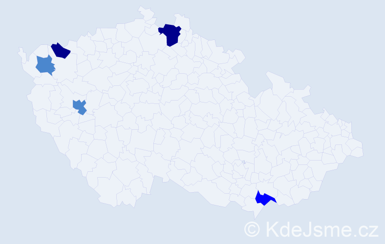 Příjmení: 'Baader', počet výskytů 10 v celé ČR