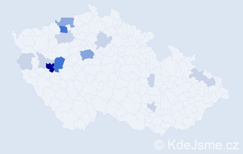 Příjmení: 'Basák', počet výskytů 43 v celé ČR