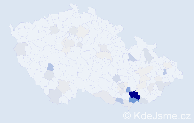 Příjmení: 'Marada', počet výskytů 240 v celé ČR