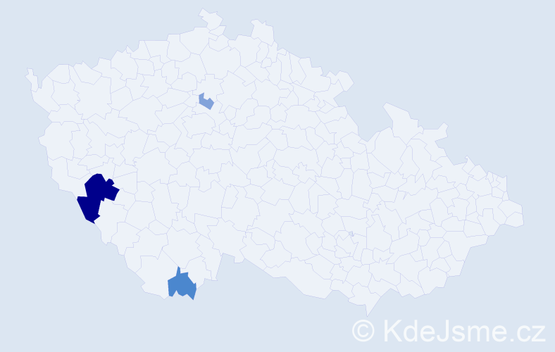 Příjmení: 'Rajalová', počet výskytů 14 v celé ČR