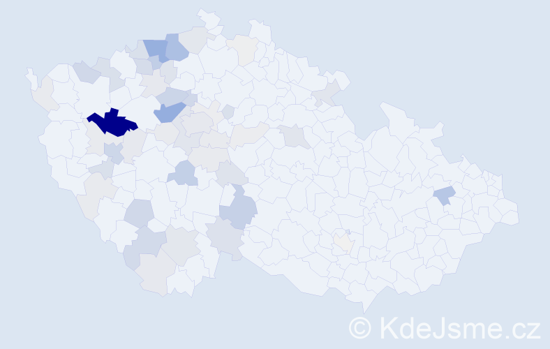 Příjmení: 'Bunda', počet výskytů 154 v celé ČR