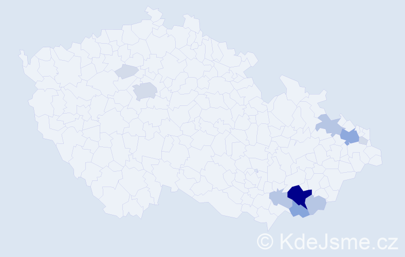 Příjmení: 'Dobřecká', počet výskytů 33 v celé ČR