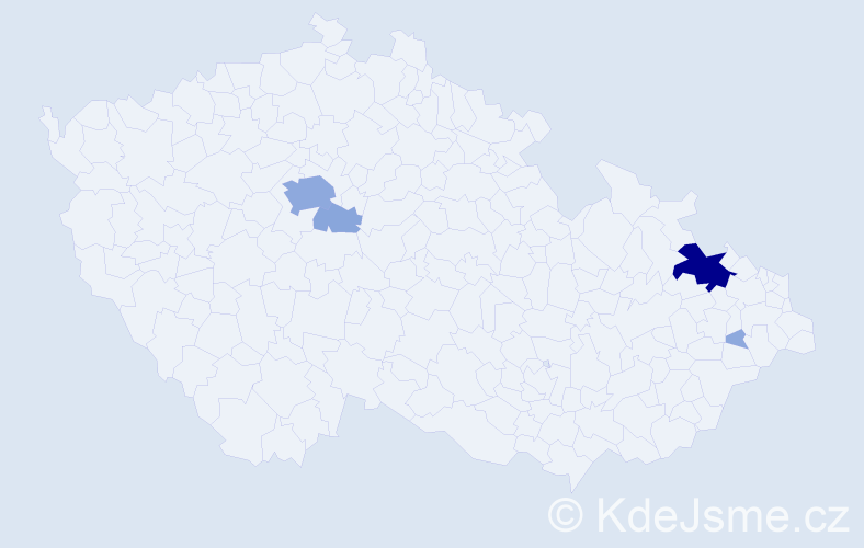 Příjmení: 'Unruh', počet výskytů 13 v celé ČR