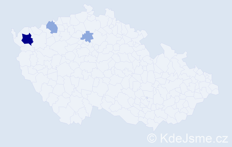 Příjmení: 'Primač', počet výskytů 7 v celé ČR