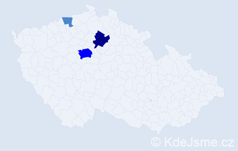 Příjmení: 'Pašinger', počet výskytů 11 v celé ČR