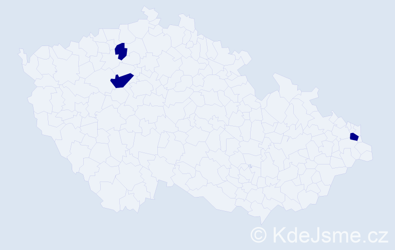 Příjmení: 'Teluch', počet výskytů 3 v celé ČR