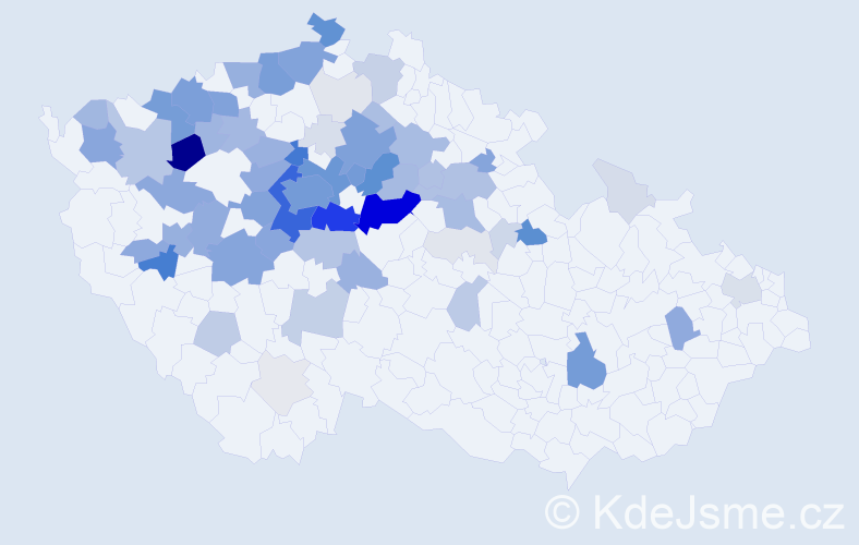 Příjmení: 'Zápotocká', počet výskytů 388 v celé ČR