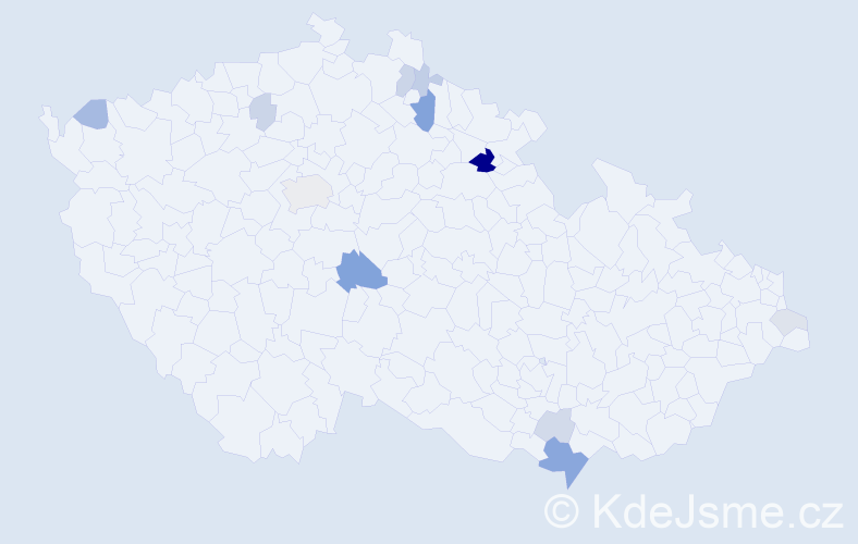 Příjmení: 'Frisová', počet výskytů 32 v celé ČR