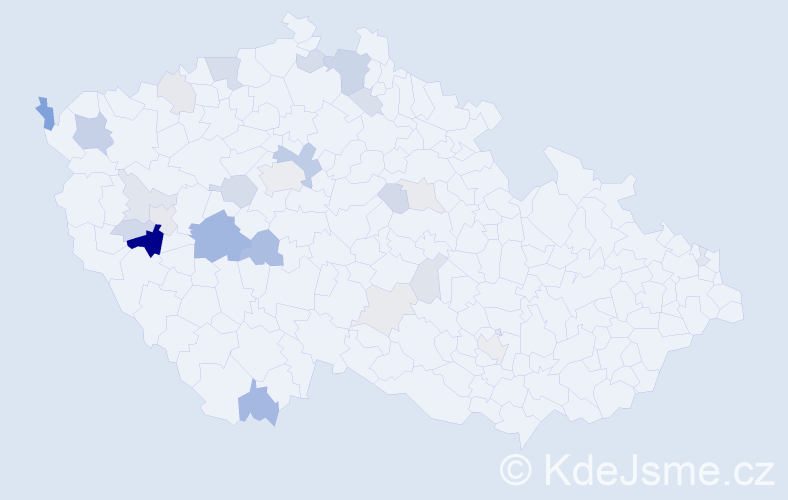 Příjmení: 'Režová', počet výskytů 66 v celé ČR