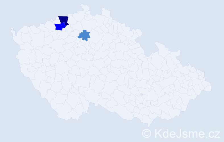 Příjmení: 'Šlemer', počet výskytů 8 v celé ČR