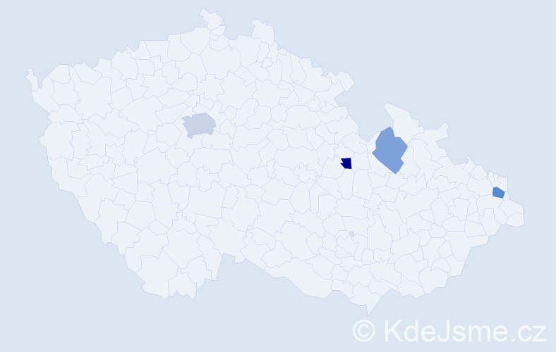 Příjmení: 'Töglová', počet výskytů 7 v celé ČR
