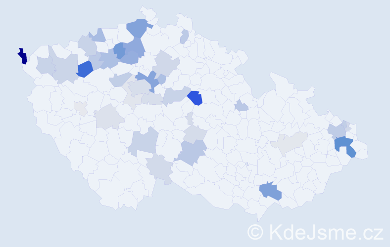 Příjmení: 'Čerňanská', počet výskytů 107 v celé ČR