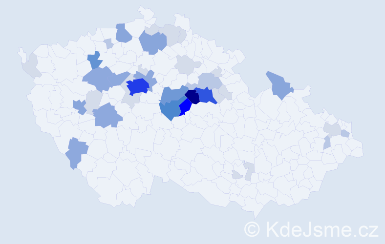 Příjmení: 'Loužilová', počet výskytů 129 v celé ČR