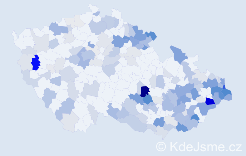 Příjmení: 'Romanová', počet výskytů 561 v celé ČR