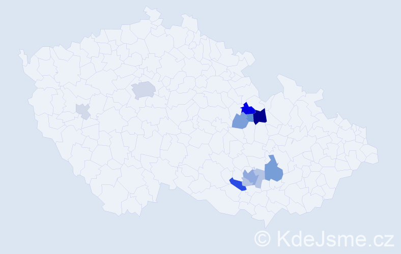 Příjmení: 'Domlátil', počet výskytů 26 v celé ČR