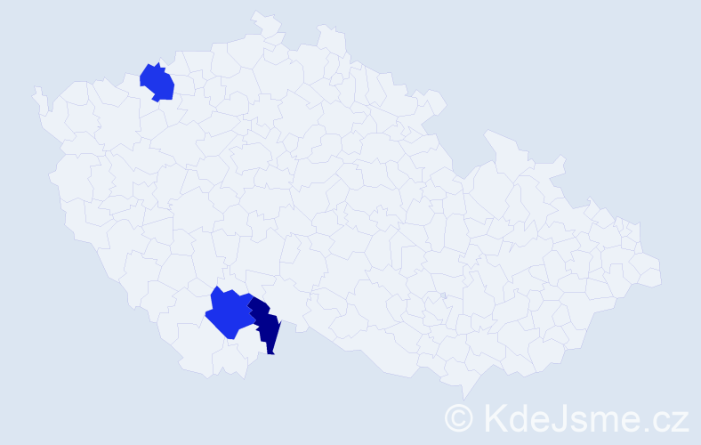 Příjmení: 'Kochlöfl', počet výskytů 12 v celé ČR