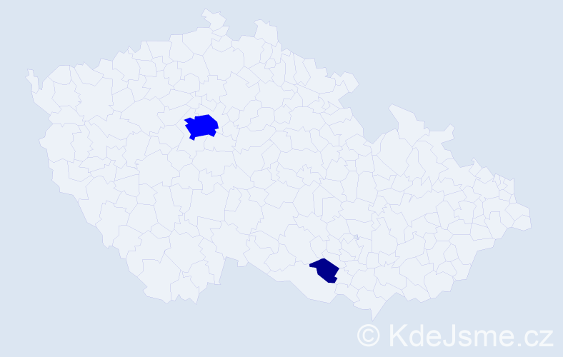 Příjmení: 'Rinder', počet výskytů 3 v celé ČR
