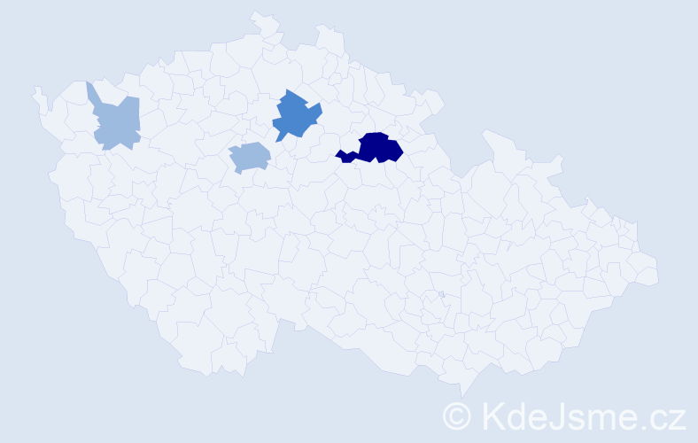 Příjmení: 'Vasilek', počet výskytů 8 v celé ČR