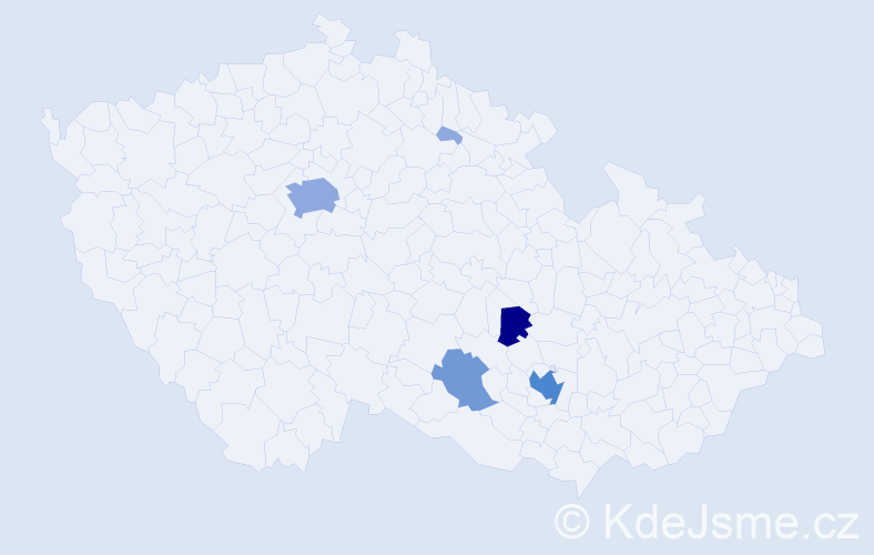 Příjmení: 'Lupoměchová', počet výskytů 13 v celé ČR