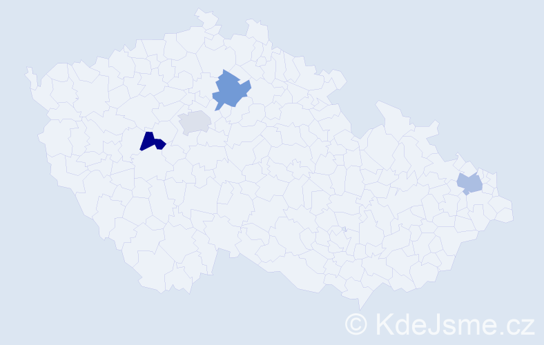 Příjmení: 'Belhadj', počet výskytů 4 v celé ČR