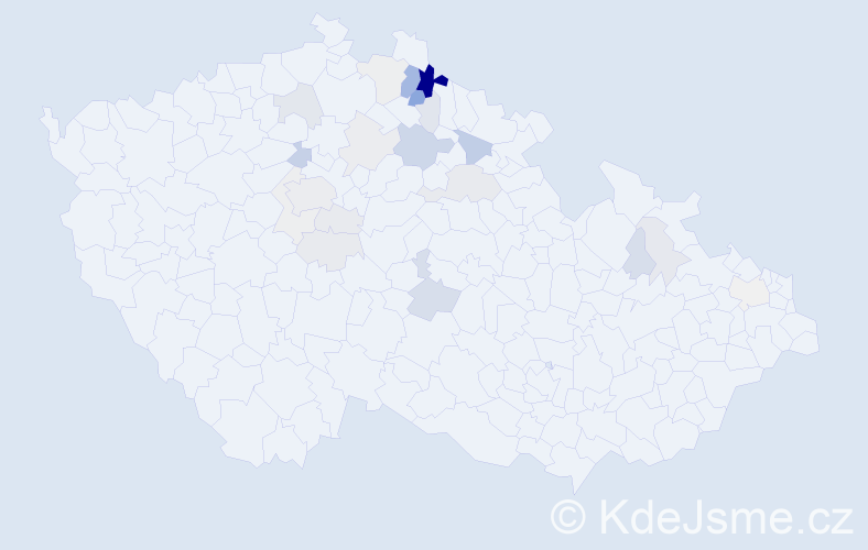 Příjmení: 'Krykorka', počet výskytů 72 v celé ČR