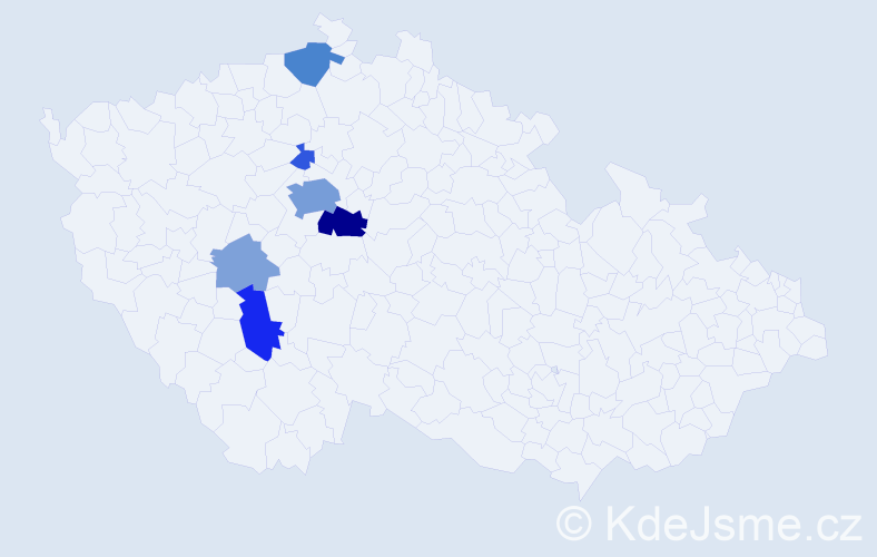 Příjmení: 'Prellová', počet výskytů 20 v celé ČR