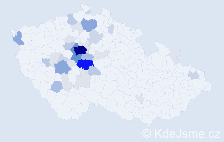 Příjmení: 'Pitelka', počet výskytů 118 v celé ČR