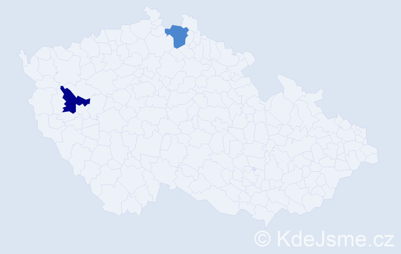 Příjmení: 'Búriová', počet výskytů 2 v celé ČR
