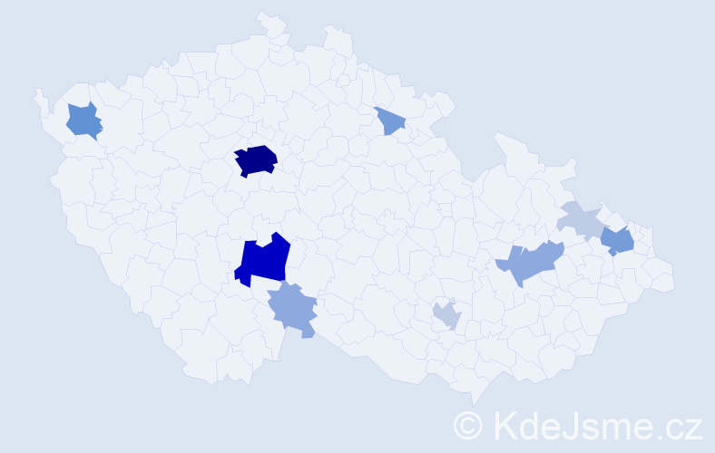 Příjmení: 'Kulveit', počet výskytů 35 v celé ČR