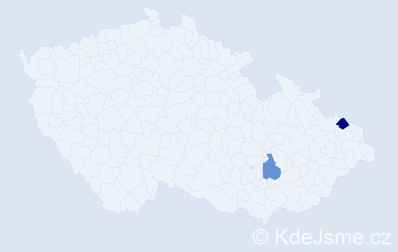 Příjmení: 'Ure', počet výskytů 6 v celé ČR