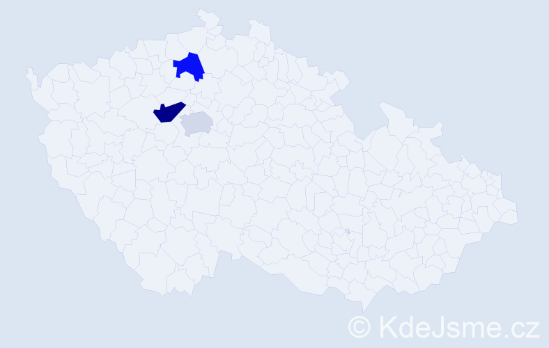 Příjmení: 'Binhack', počet výskytů 8 v celé ČR