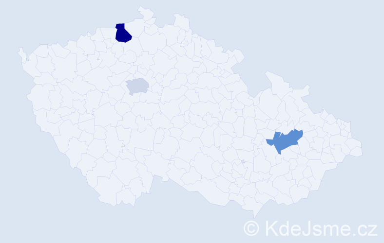 Příjmení: 'Hachran', počet výskytů 4 v celé ČR